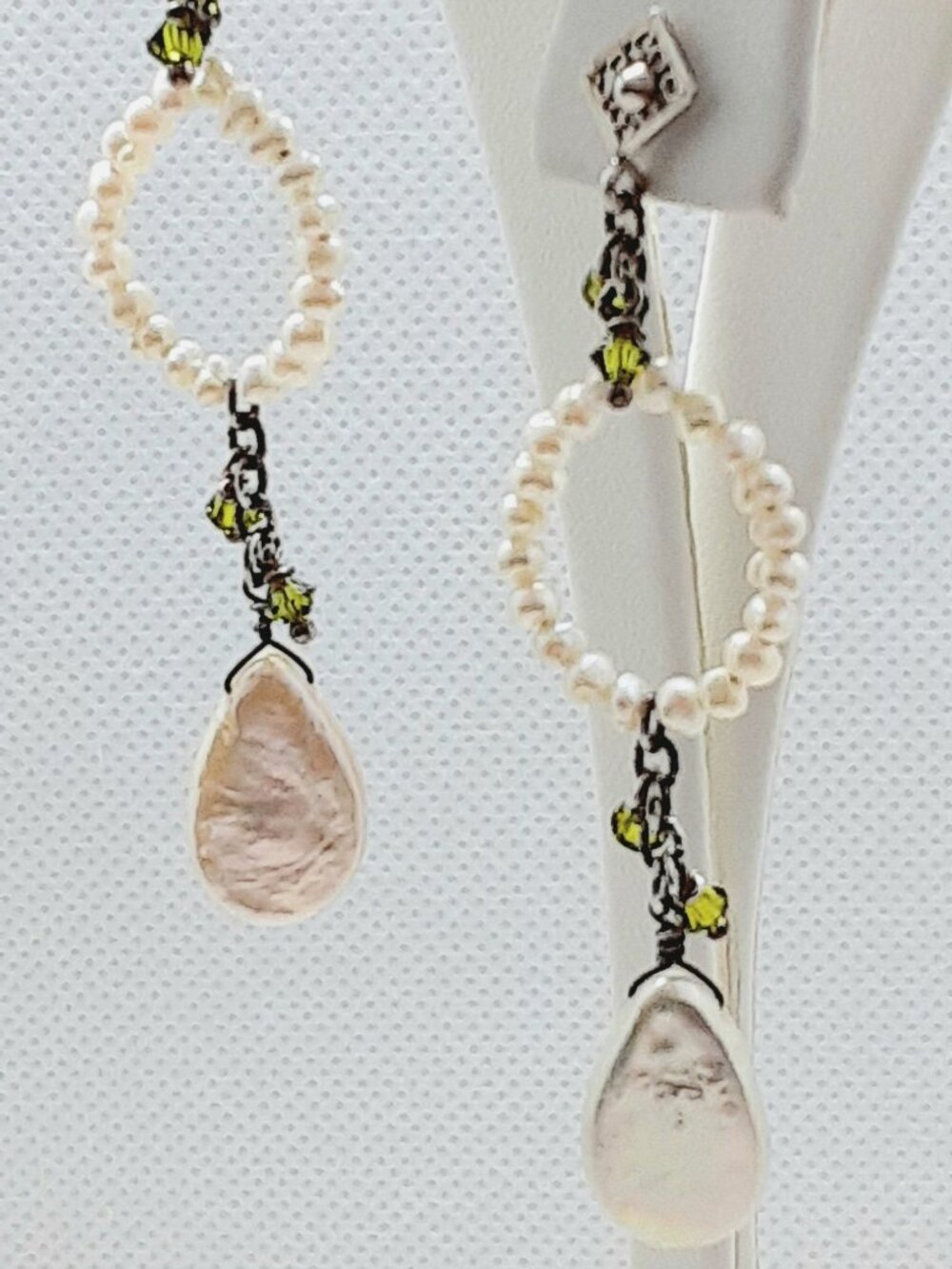 NEW Ivy Stella 925 Drop Pearl Post Earrings for the Bride - Picture 4 of 8